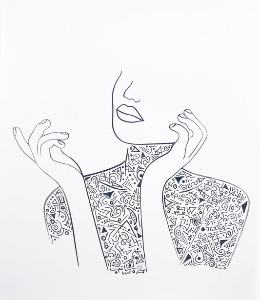 "Within the Lines of Abstract"  17x14